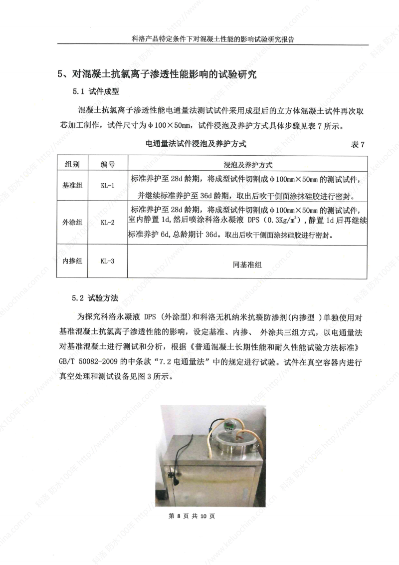 科洛產(chǎn)品特定條件下對混凝土性能的影響試驗研究報告-宜昌鼎誠工程技術(shù)服務(wù)_09